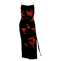 GUCCI by TOM FORD S/S 2001 “Liquid Magma” 2-Piece Wrap Top & Skirt Ensemble