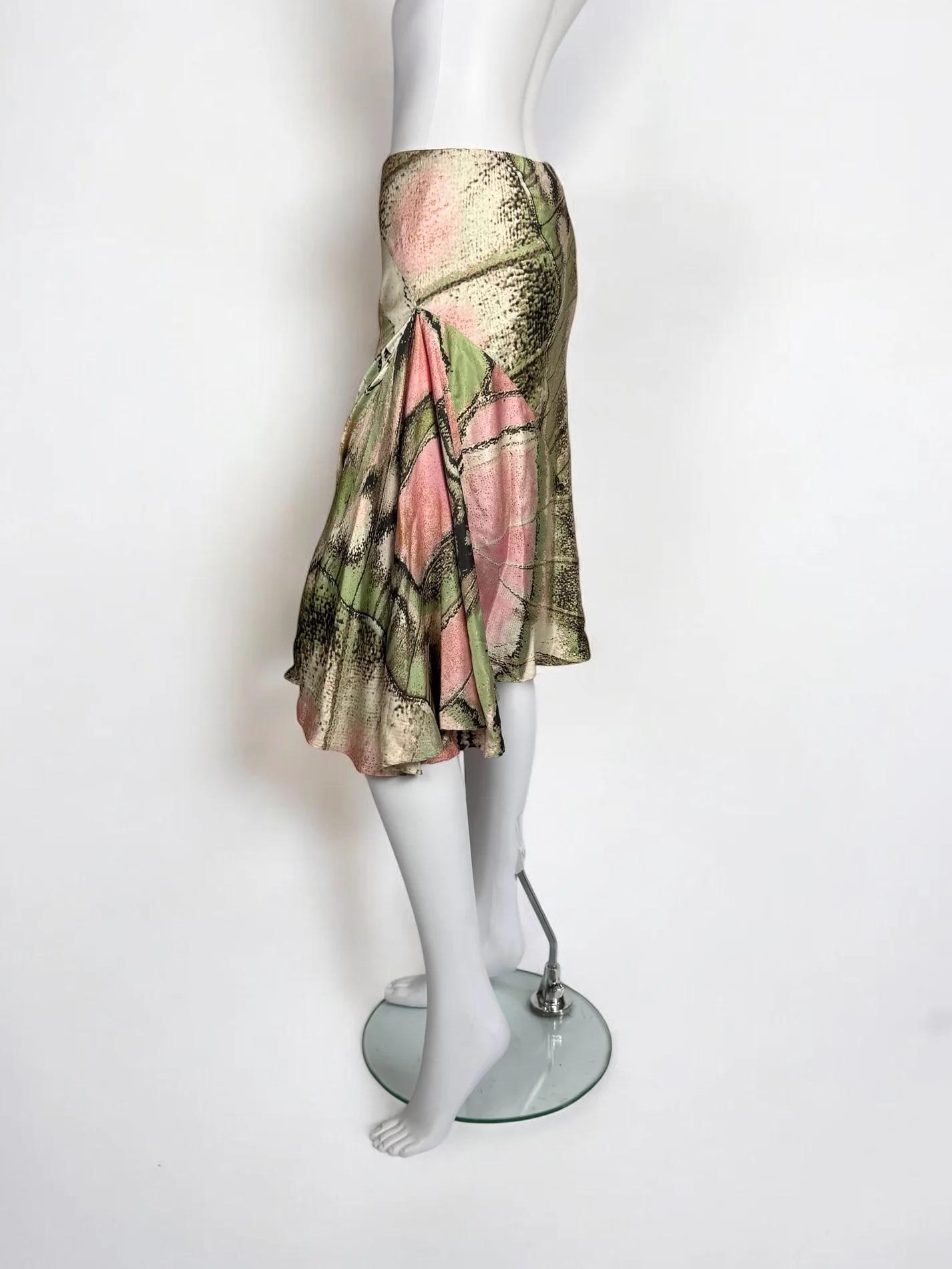 Roberto Cavalli Falda abstracta de seda, 2004 en Bueno estado para la venta en Marlborough, GB