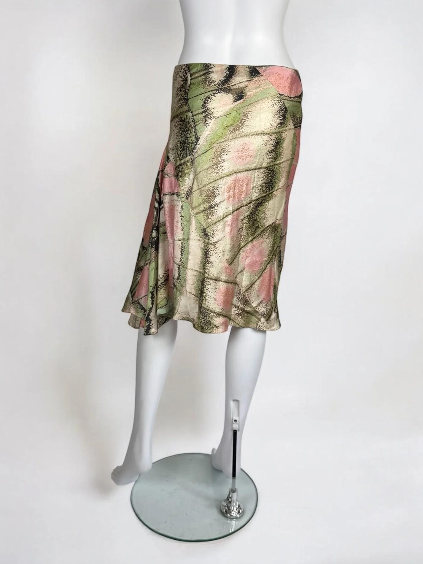 Roberto Cavalli Falda abstracta de seda, 2004 en venta 1