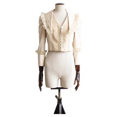 Alexander McQueen Spring/Summer 2007 'Sarabande' Cream Ruffled Silk Moire Jacket