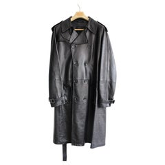 Trench da uomo in pelle nera della collezione Gucci by Tom Ford Autunno/Inverno 2001