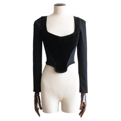 Vivienne Westwood Autunno/Inverno 1988 Corsetto a maniche lunghe in velluto nero