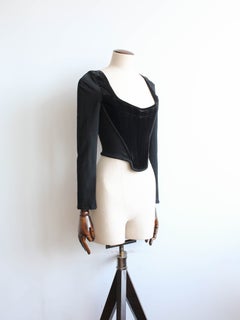 Vivienne Westwood Autumn/Winter 1988 Black Velvet Longsleeve Corset