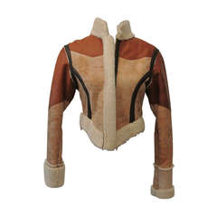 Used Sheepskin Patchwork Jacket