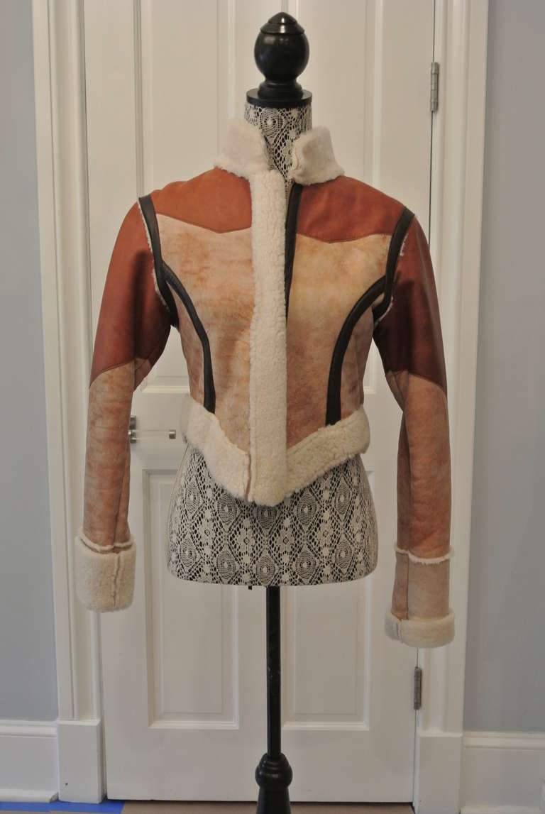 Vintage Sheepskin Patchwork Jacket