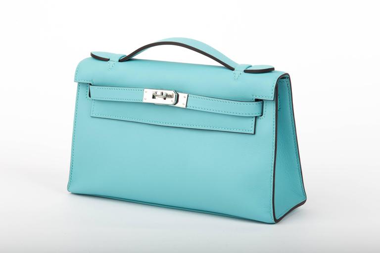 Hermès Kelly Mini Pochette Swift Coral Leather ref.318387 - Joli