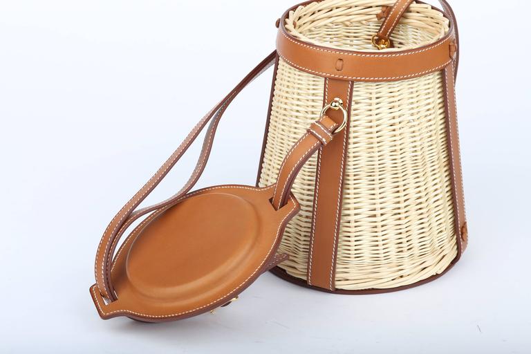 Hermes Farming Picnic in Ratan/Wicker and Barenia Basket For Sale at 1stDibs hermes picnic basket