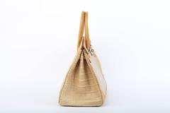 Hermes Birkin 35 cm Grand Marriage Ghilles 3 Skin Ostrich/Lizard/Crocodile Gold