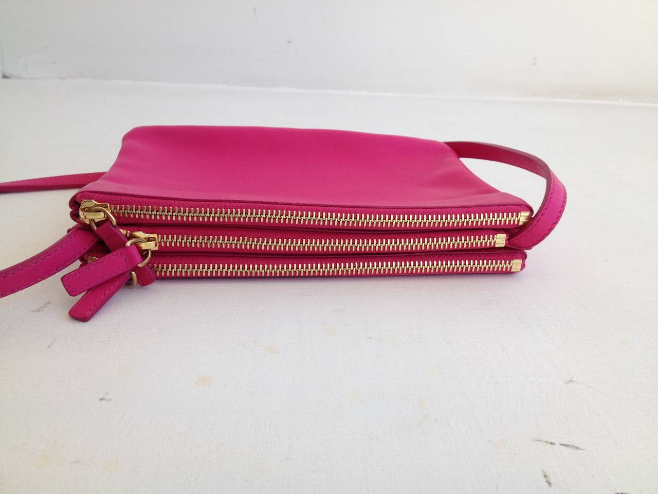 Celine Hot Pink Trio Clutch at 1stdibs  