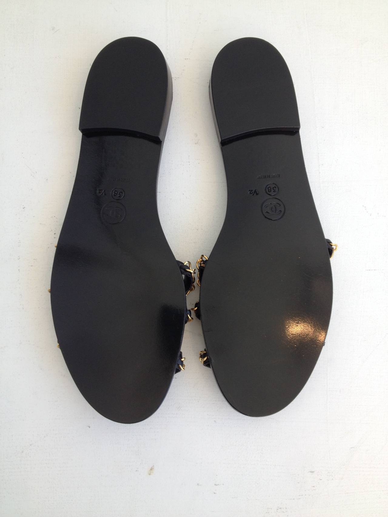 slides with gold chain