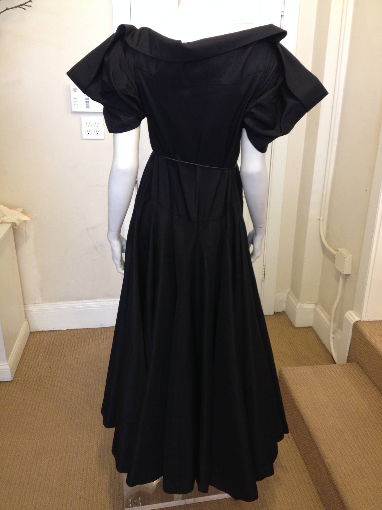 Yohji Yamamoto Black Winged Gown 1
