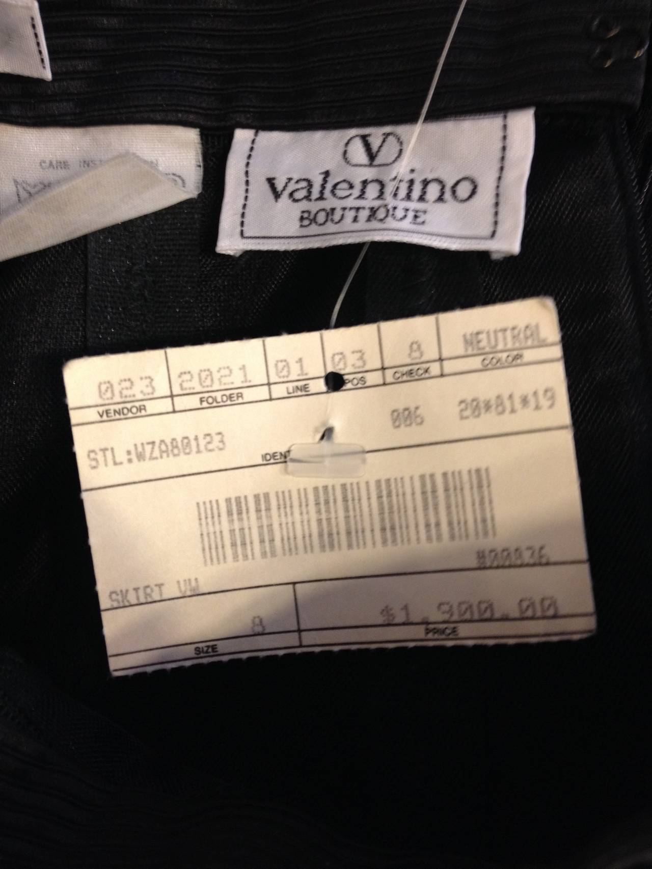 Women's Valentino Black Structured Skirt
