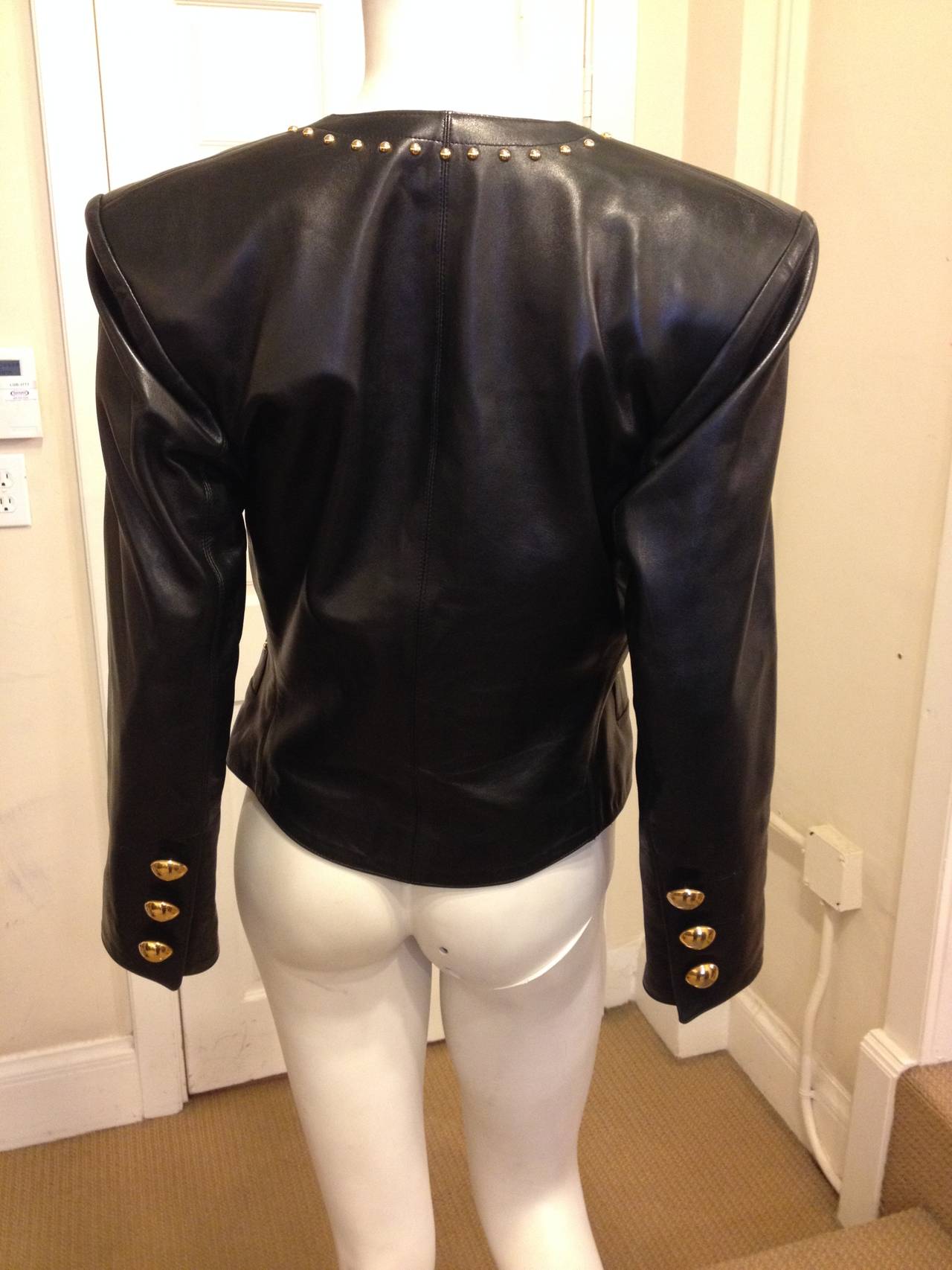Women's Yves Saint Laurent Jacket with Gold Studs