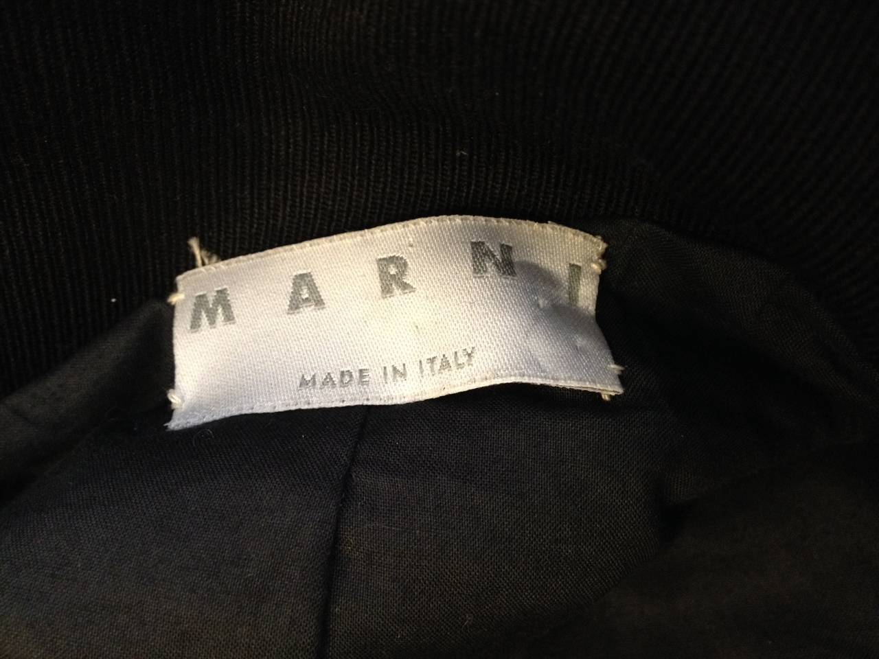 Marni Black Coat with Oversized Collar 2