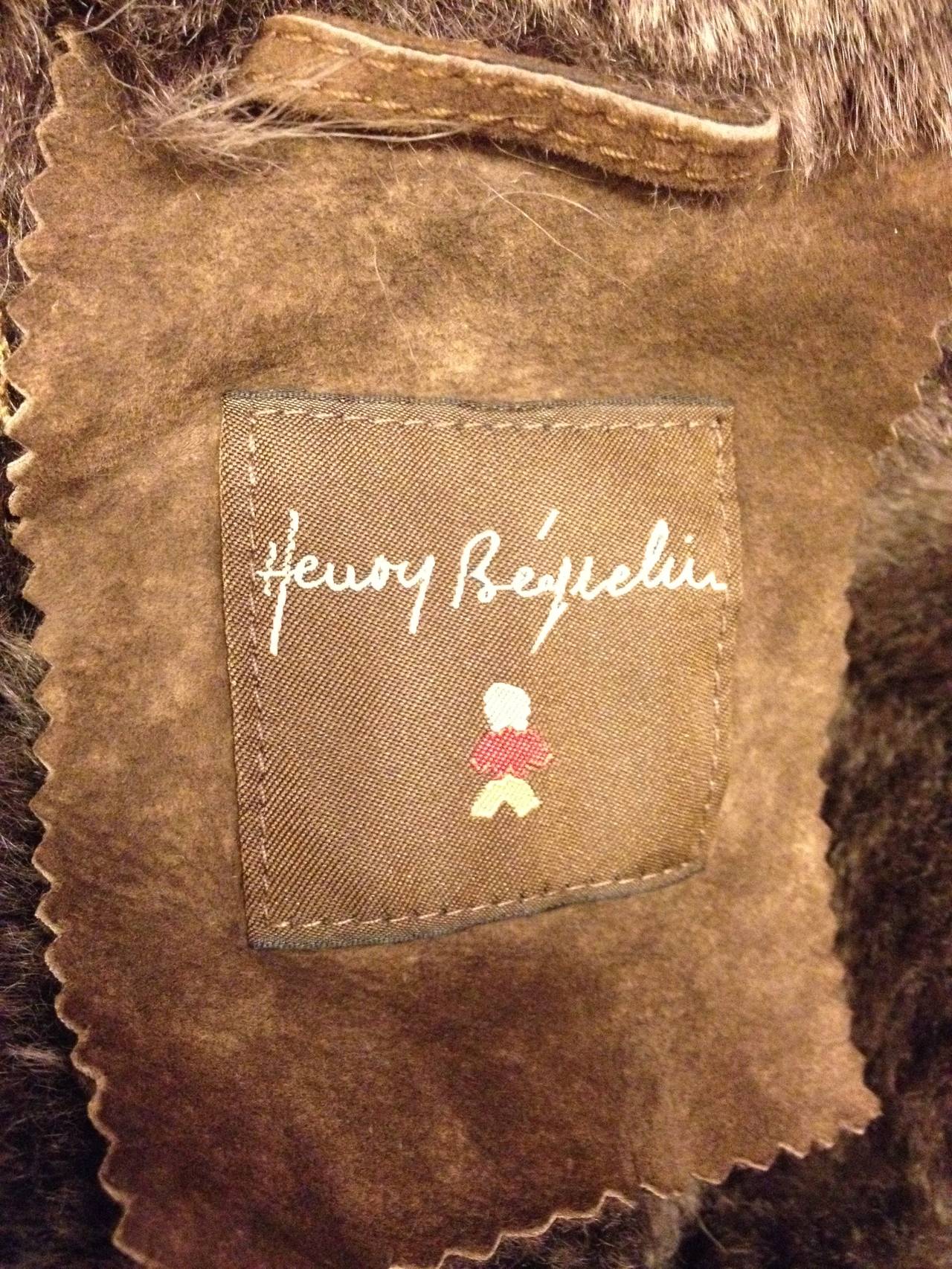 Henry Beguelin Brown Shearling Jacket 1