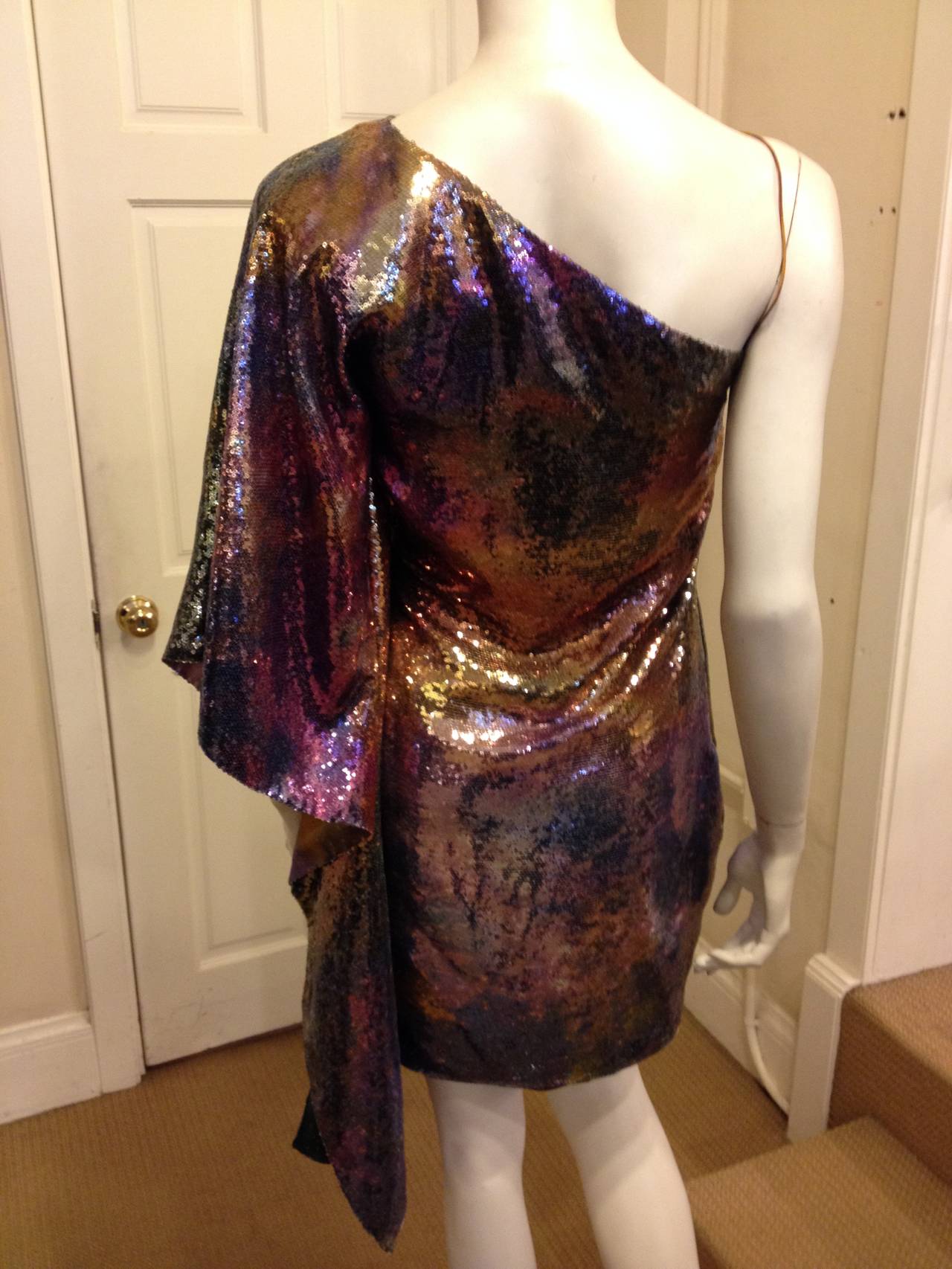 Kaufmanfranco Purple Multicolored Sequin Dress 2