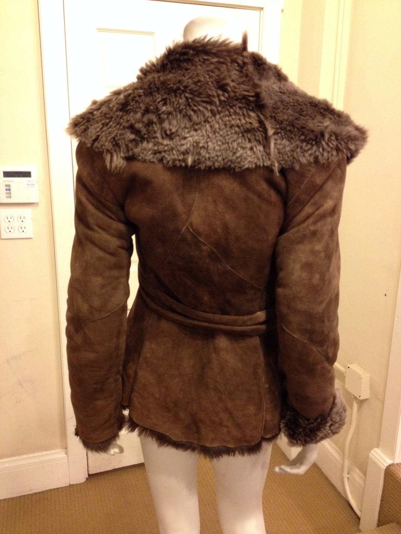 Women's Henry Beguelin Brown Shearling Jacket