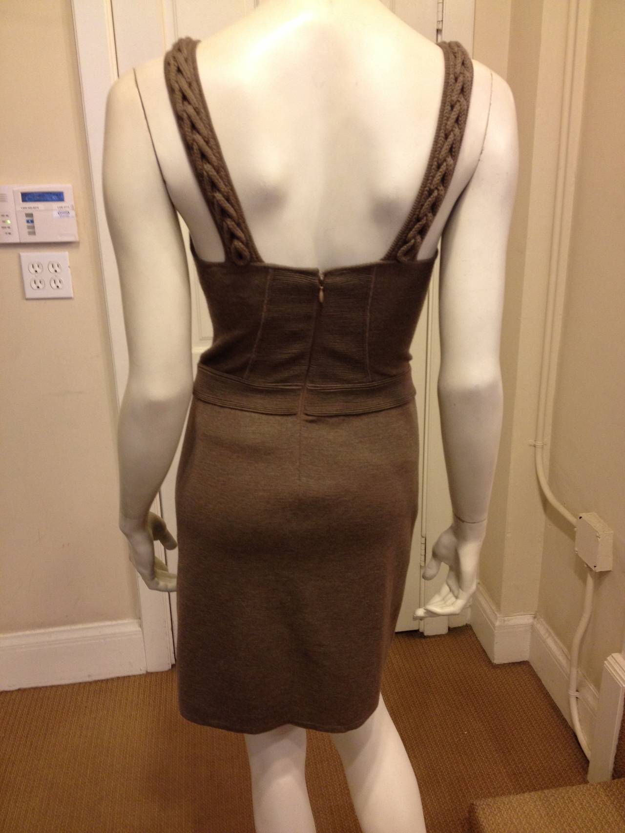 Women's Proenza Schouler Mushroom Brown Knit Dress