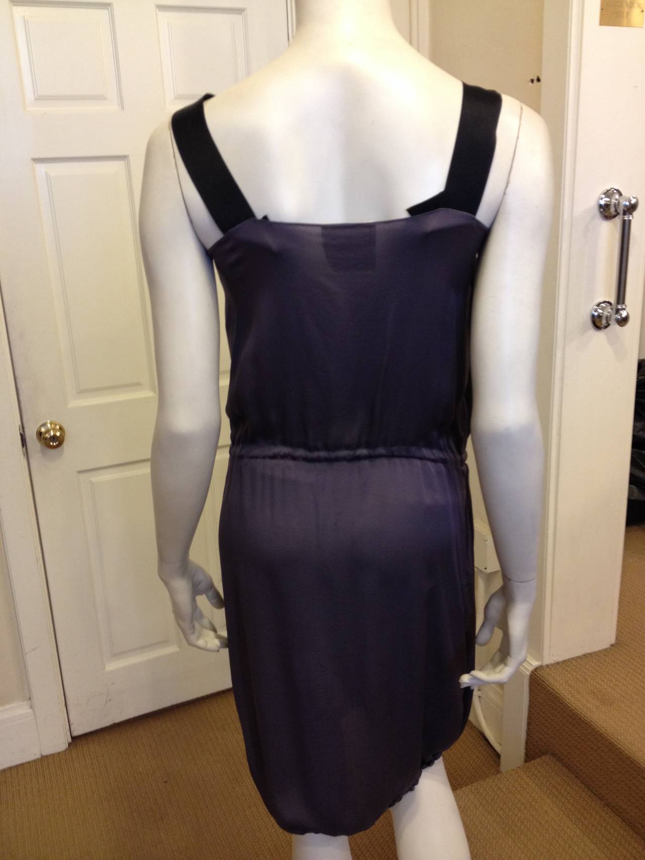 Women's Lanvin Dark Lavender Silk Draping Dress