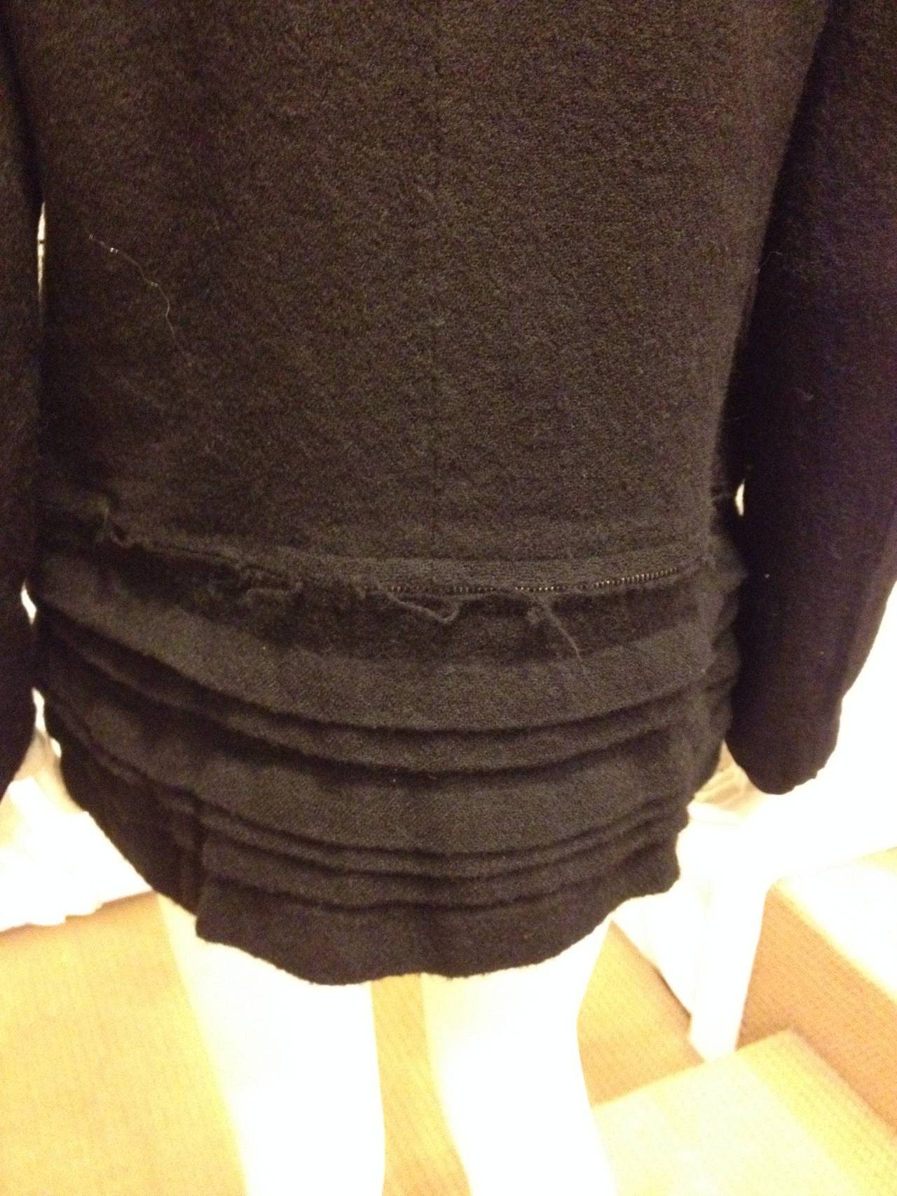 Comme des Garçons Black Tweed Jacket with Zipper 1