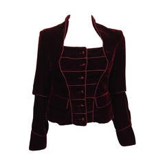 Yves Saint Laurent Wine Velvet Jacket