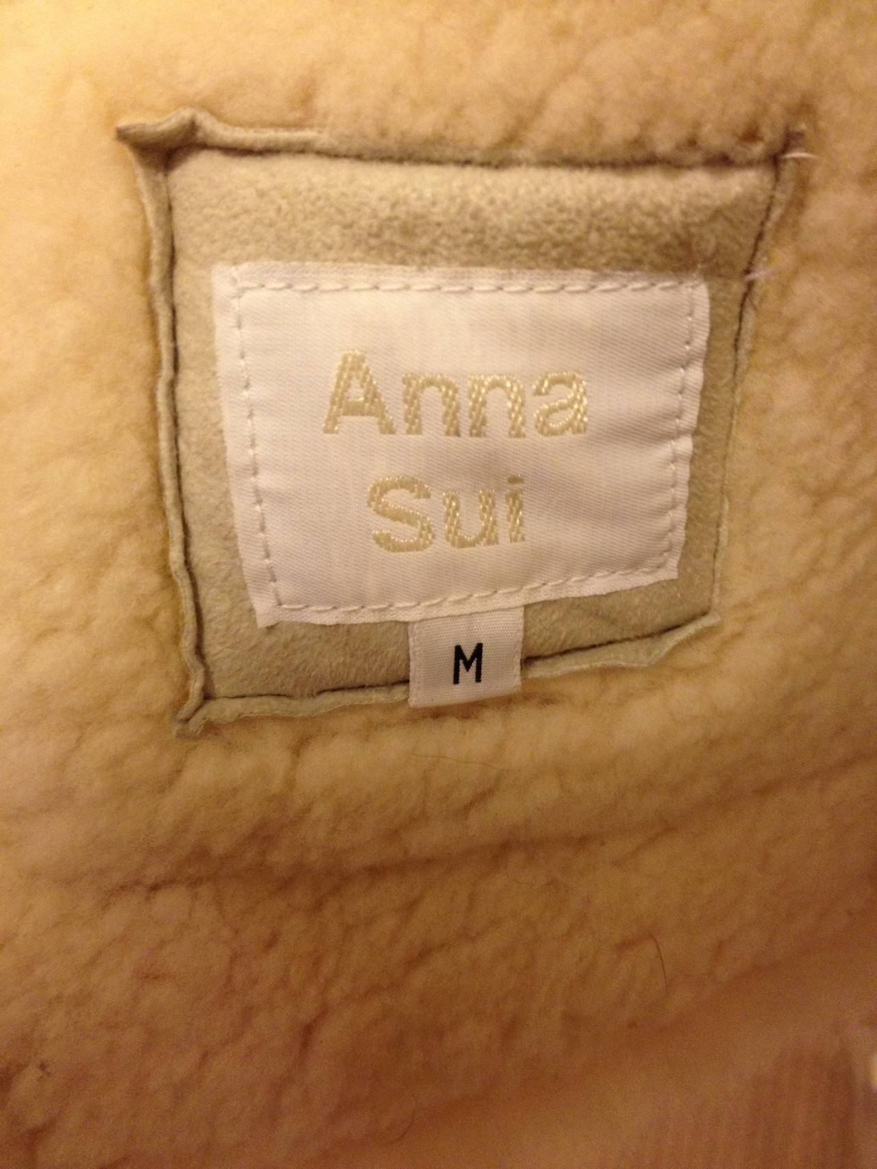 Anna Sui Hot Pink Shearling Coat 3