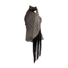 Alexander McQueen Black and White Halter with Fringe