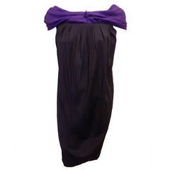 Used Vera Wang Purple Pleated Dress