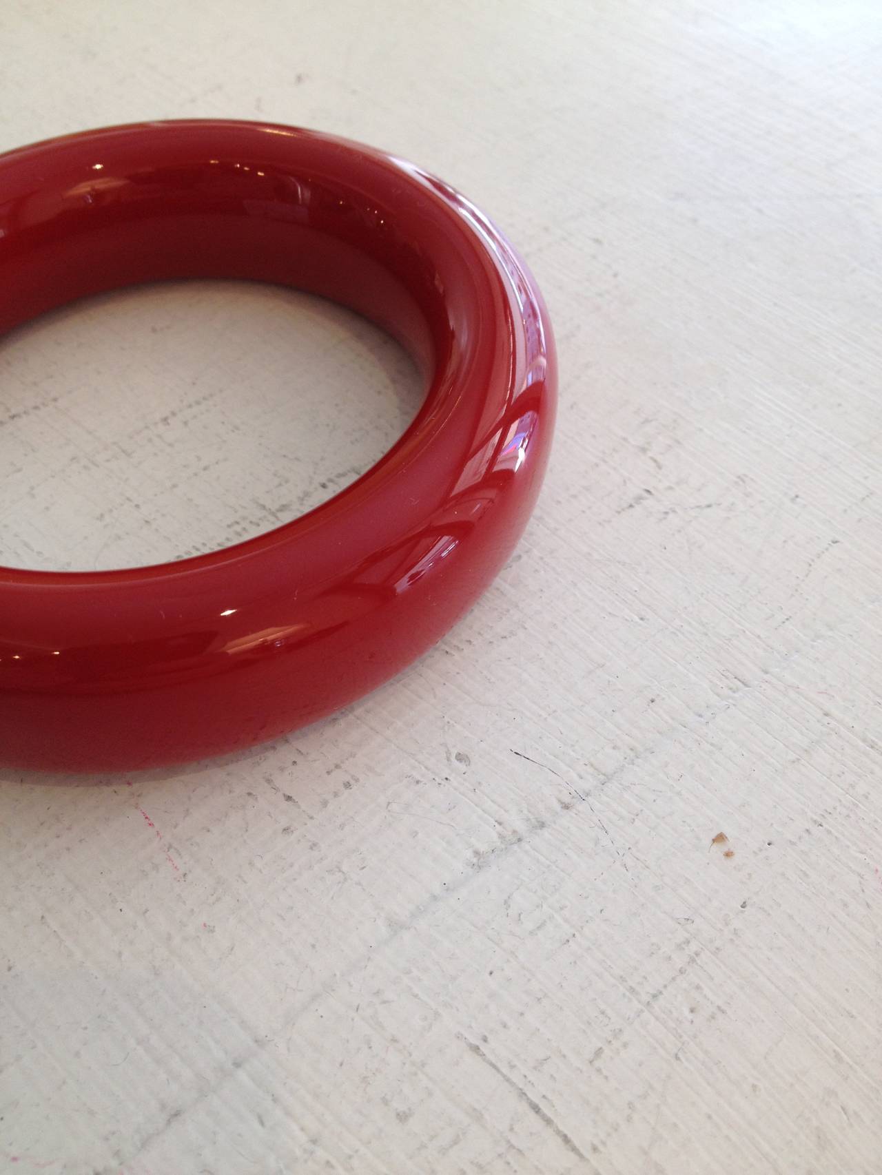 Elsa Peretti for Tiffany's & Co. Red Bangle In Excellent Condition In San Francisco, CA