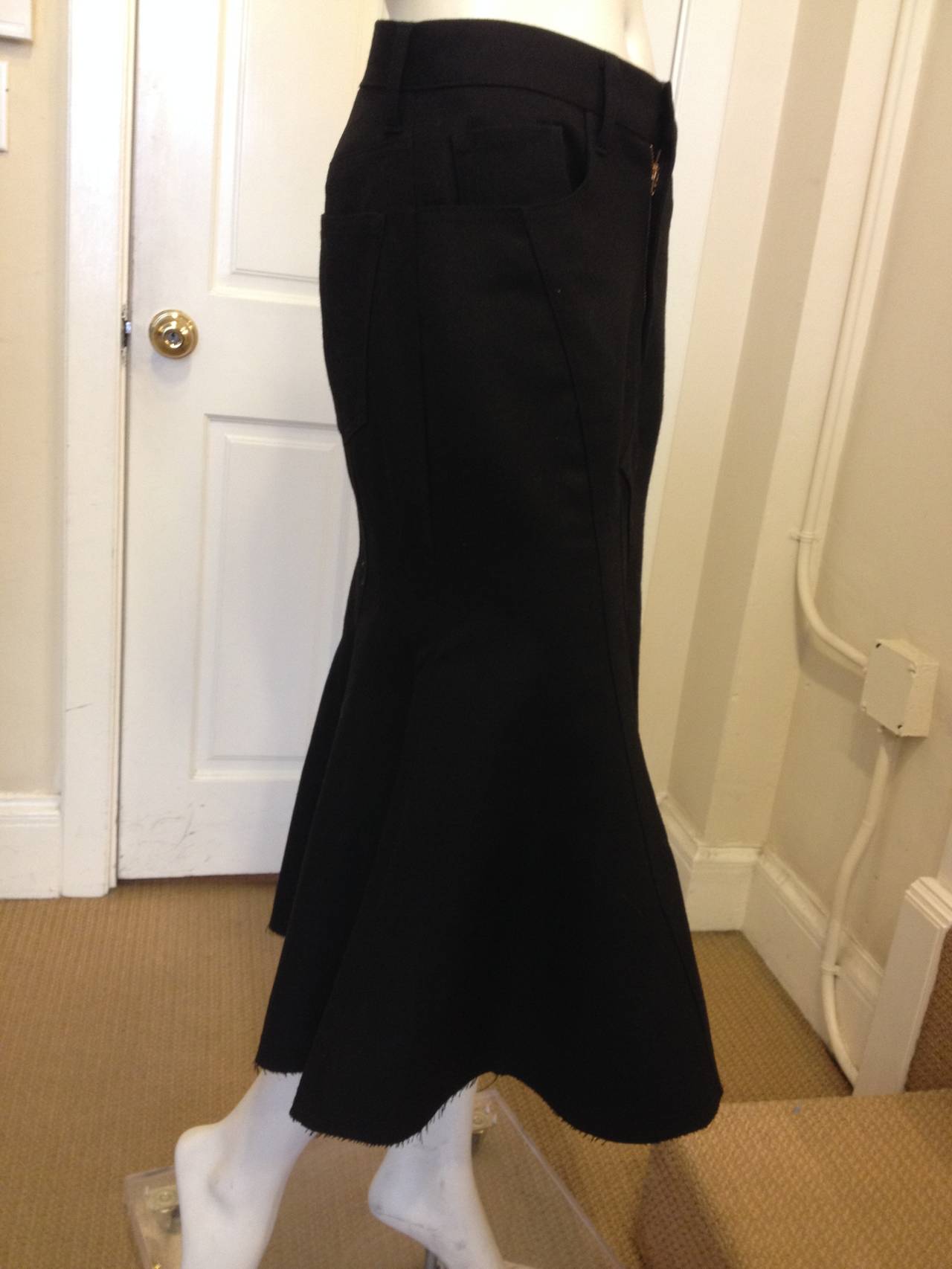 Junya Watanabe Black Flared Skirt In Excellent Condition In San Francisco, CA