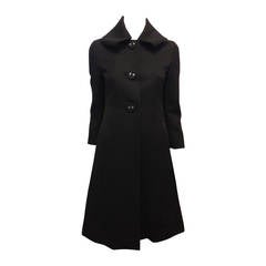 Marni Black Coat with Oversized Collar