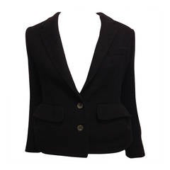 Yves Saint Laurent Black Tweed Blazer