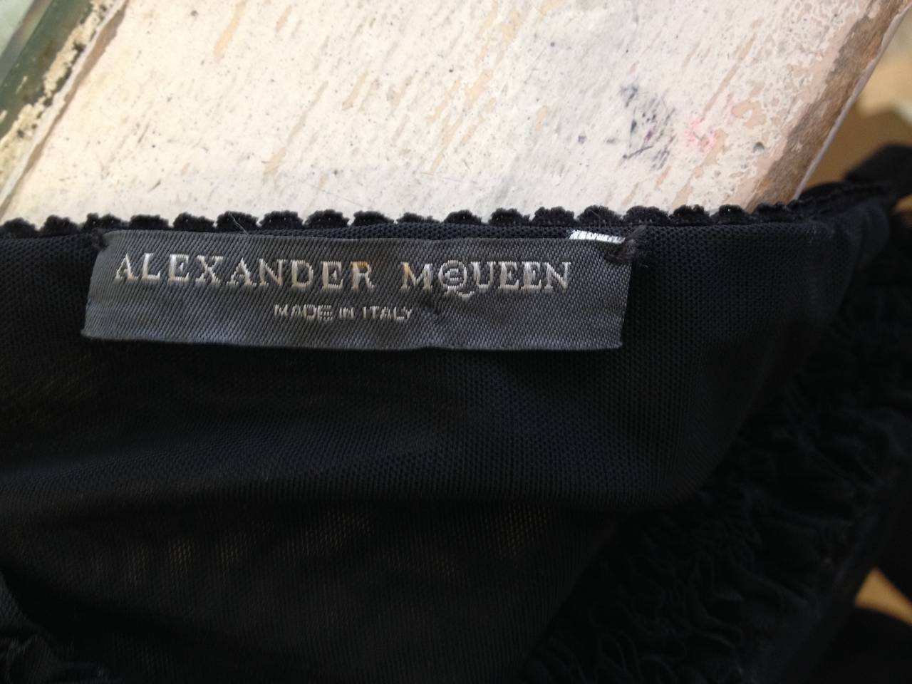 Alexander McQueen Black Tulle Tank with Cherries 1