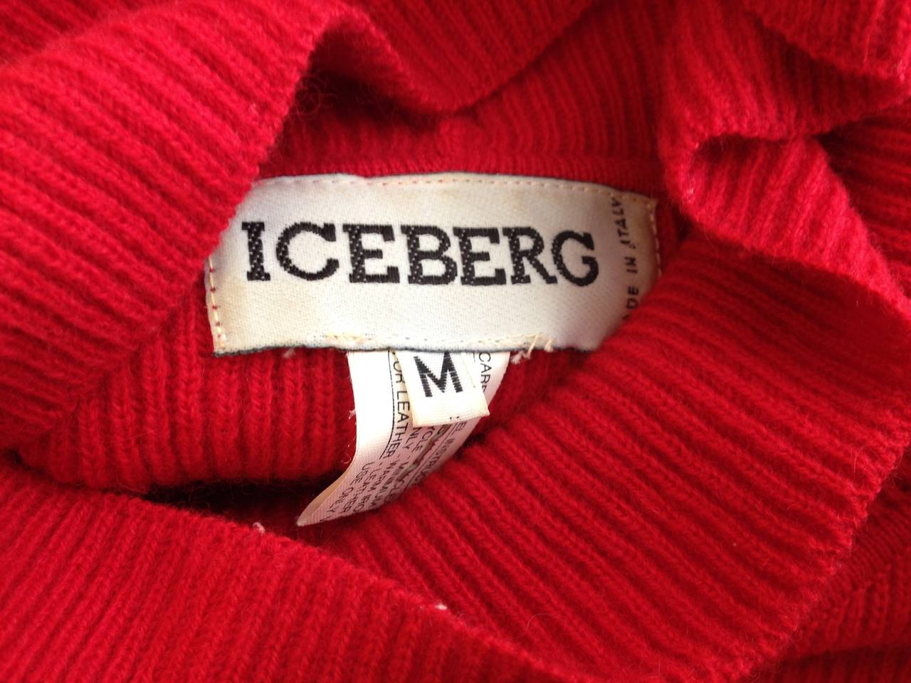 Iceberg Vintage Red Sweater with Fantasia Applique 1