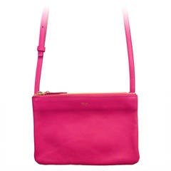 Celine Hot Pink Trio Clutch