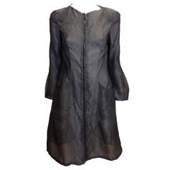 Giorgio Armani Grey Sheer Coat Dresss