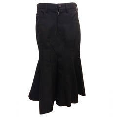 Used Junya Watanabe Black Flared Skirt