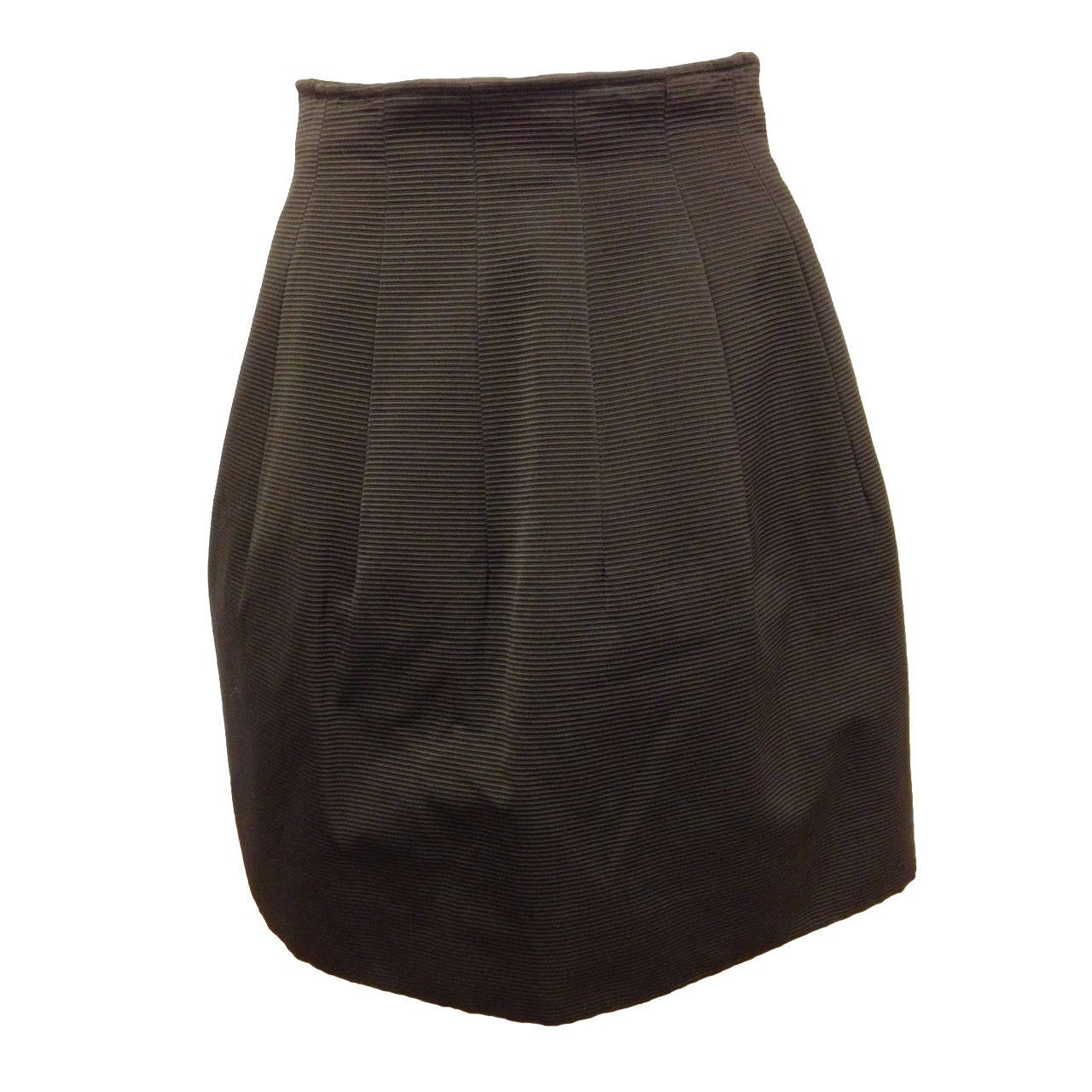 Valentino Black Structured Skirt