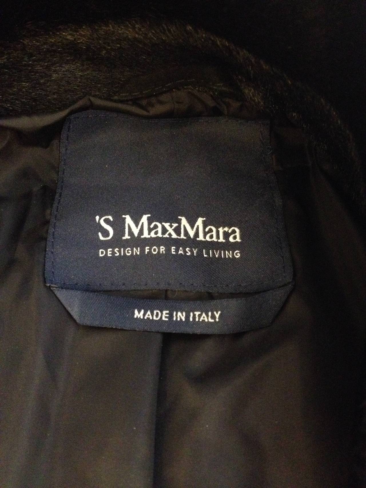 Max Mara Sport Black Ponyhair Coat For Sale at 1stdibs