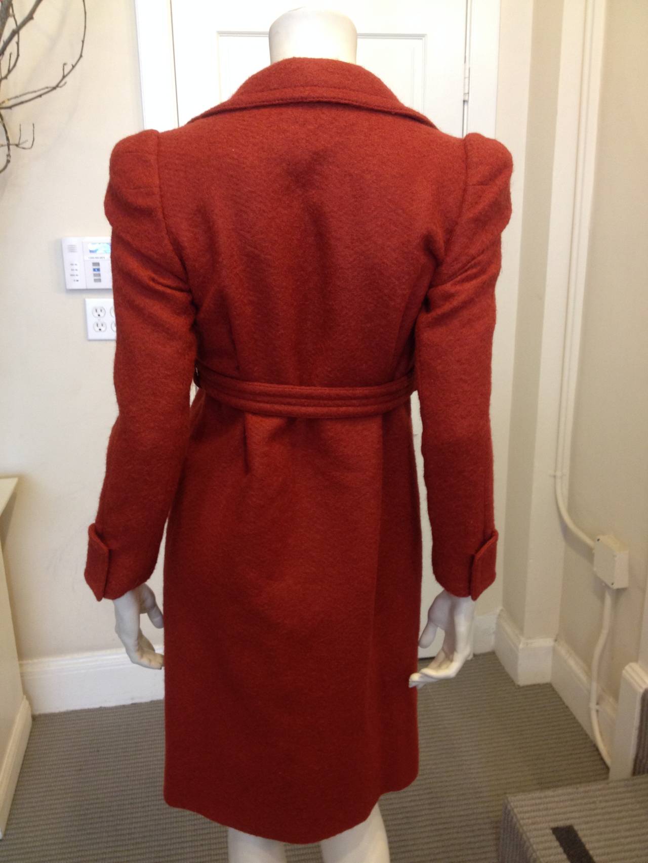 Women's Gucci Rust Red Wool Coat