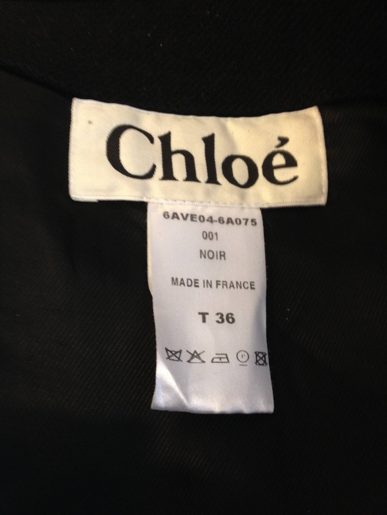 Chloe Black Wool Cropped Vest Cape 2