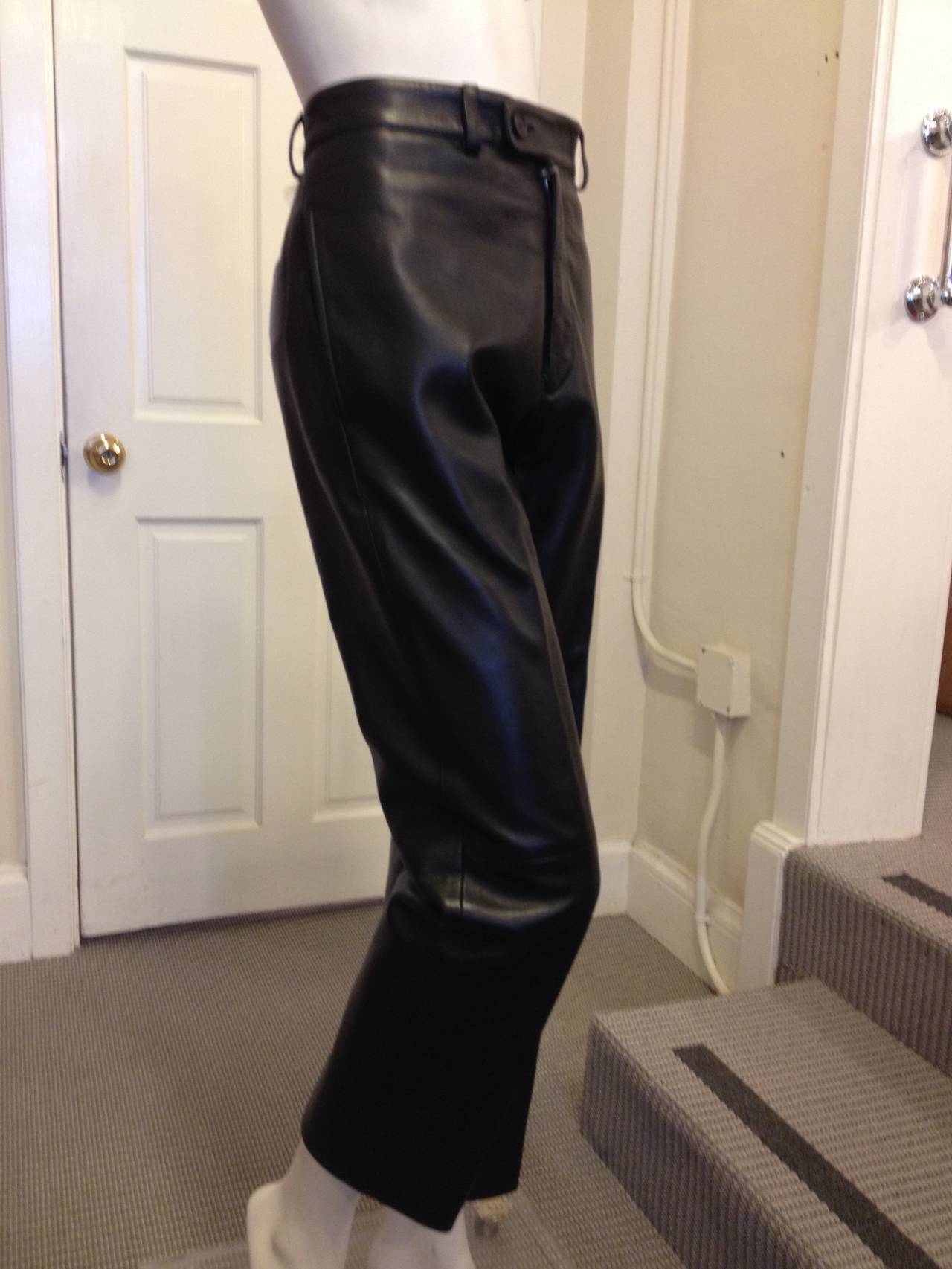 hermes leather pants