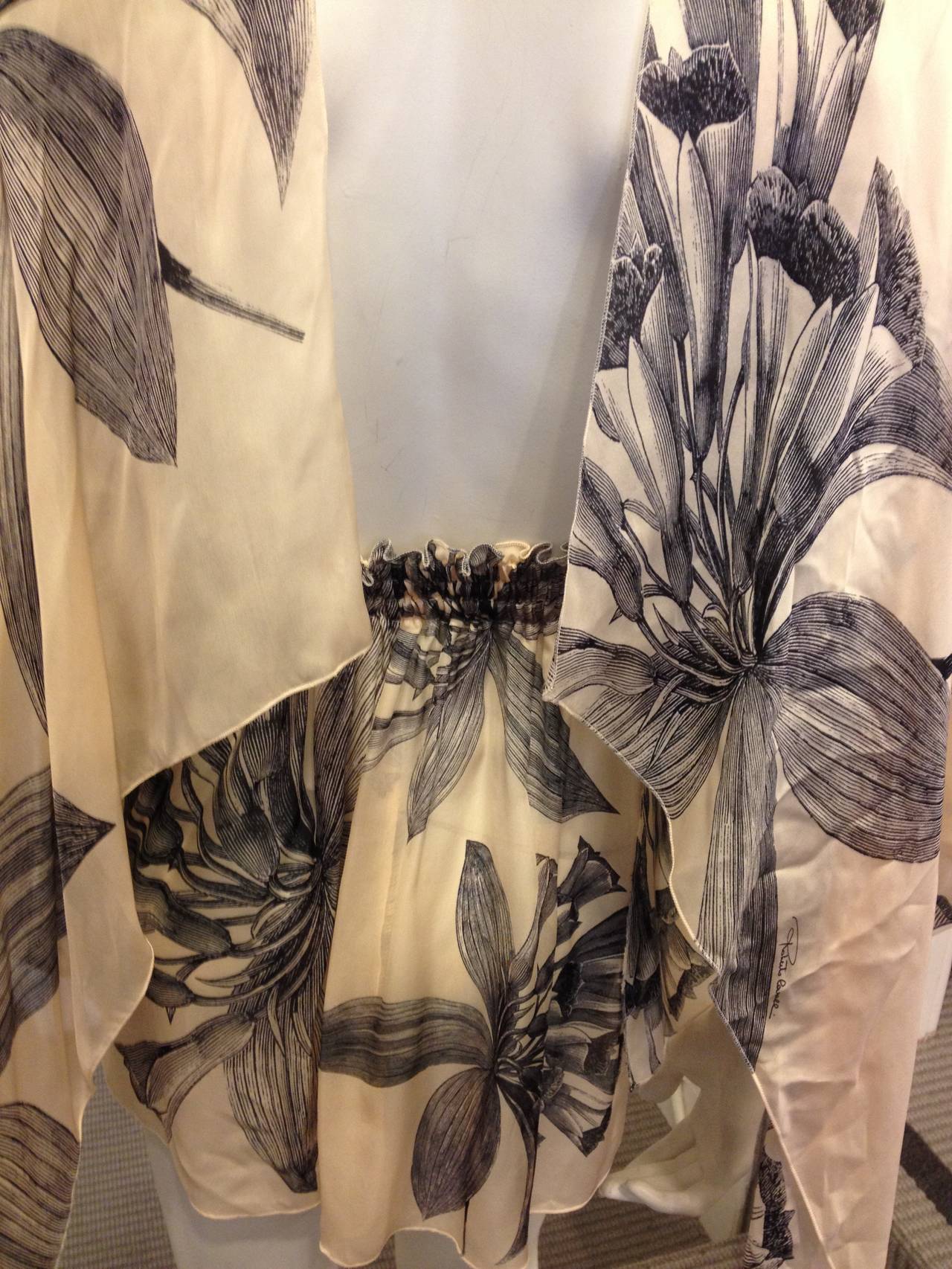 Women's Roberto Cavalli Blush Floral Silk Blouse