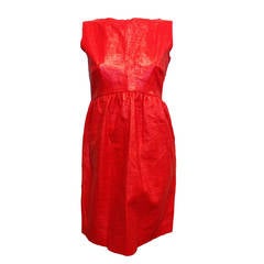 Roksanda Ilincic Red Plastic Coated Dress