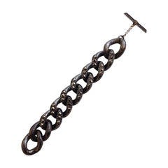 Lanvin Pewter-Toned Curb Chain Bracelet
