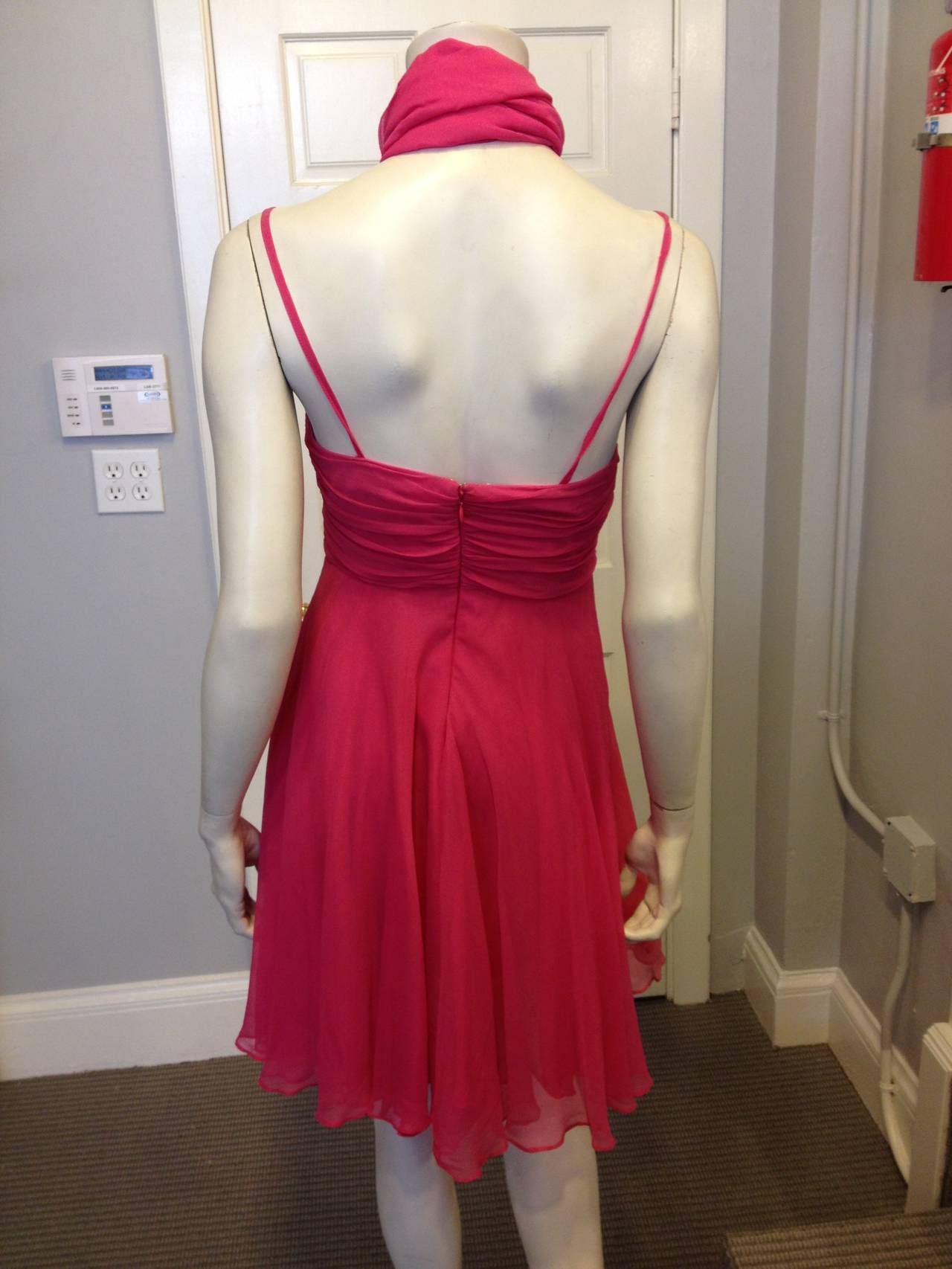 Women's Sophie Sitbon Pink Chiffon Dress