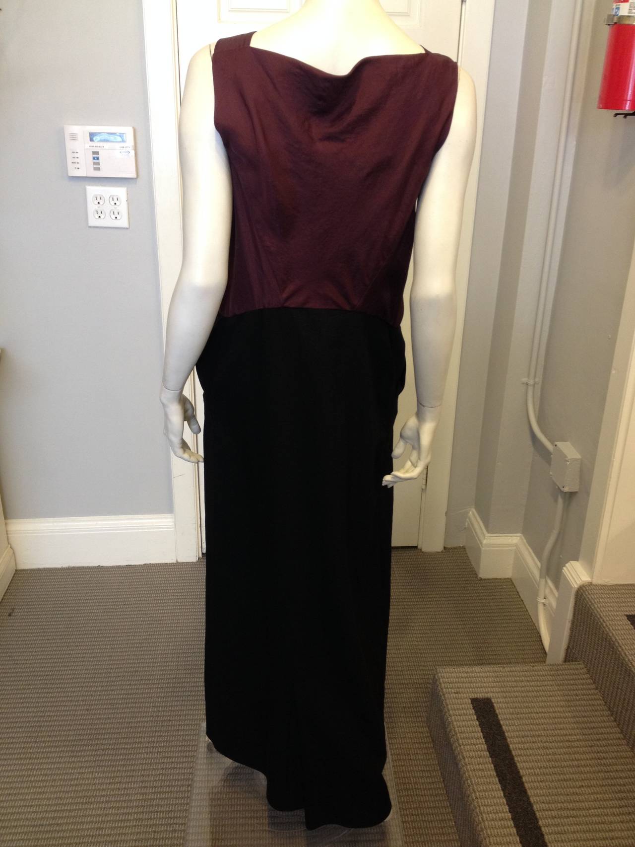 Women's Marni Black and Wine-Colored Long Dress
