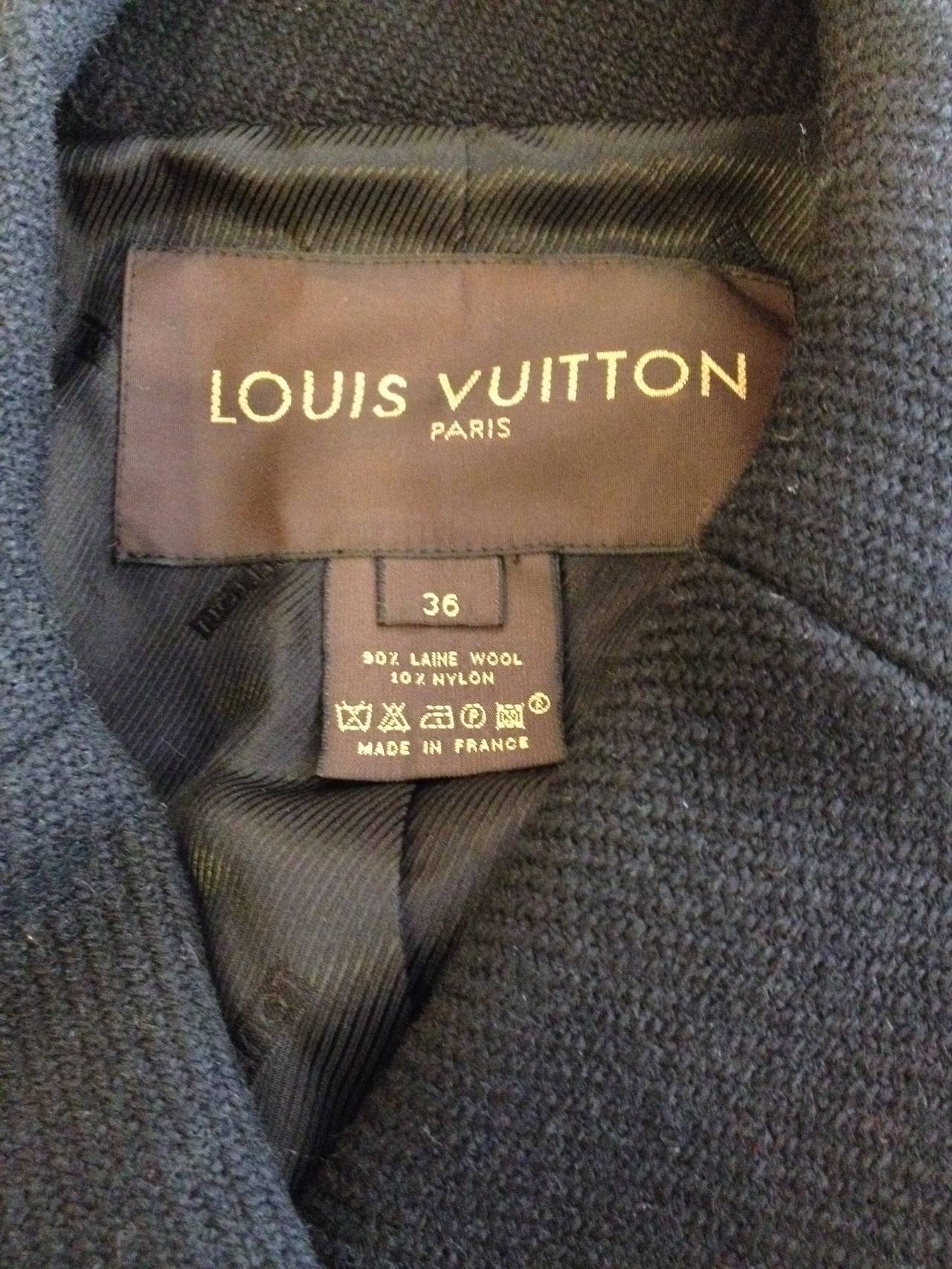 Louis Vuitton Black Wool Short Sleeved Jacket 1