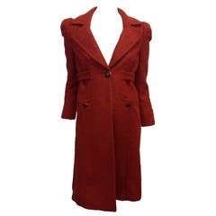 Gucci Rust Red Wool Coat