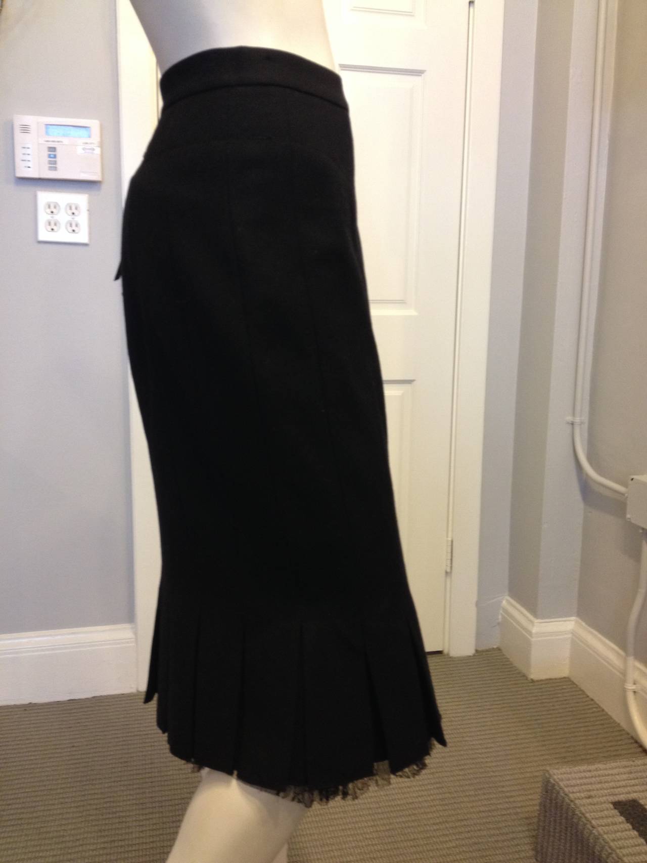 Marc Jacobs Black Skirt With Tulle Detail In Excellent Condition In San Francisco, CA